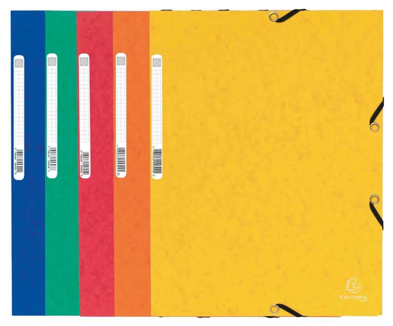 Exacompta Sammelmappe 55025E DIN A4 Farbig sortiert Beschichteter Manila Karton 24 x 32 cm 125 Stück