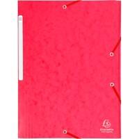 Exacompta Sammelmappe 17109H DIN A4 Rot Beschichteter Manila Karton 24 x 32 cm 25 Stück