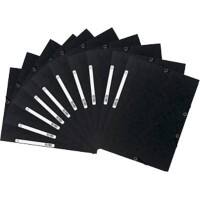 Exacompta Sammelmappe 55501SE DIN A4 Schwarz Beschichteter Manila Karton 24 x 32 cm 50 Stück