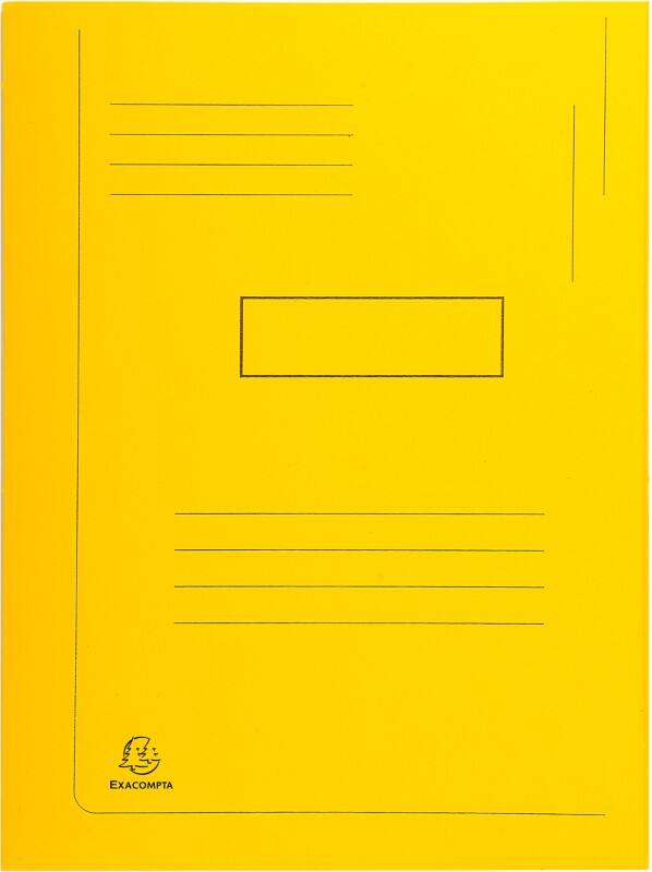 Exacompta Präsentationsmappe 445009E DIN A4 Gelb Karton 24 x 32 cm 50 Stück