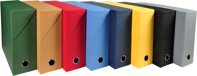 Exacompta Archivbox 89420E A4 Pappkarton 12,5 (B) x 34,5 (T) x 26 (H) cm Färbig sortiert 12,0 cm 5 Stück