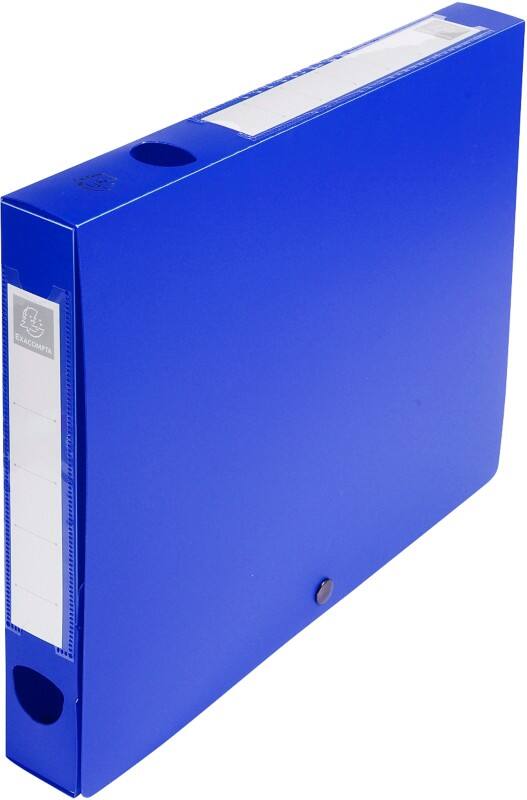 Exacompta Büro Archivbox 54632E A4 PP (Polypropylen) 2,5 (B) x 24 (T) x 3,3 (H) cm Blau 4,0 cm 10 Stück