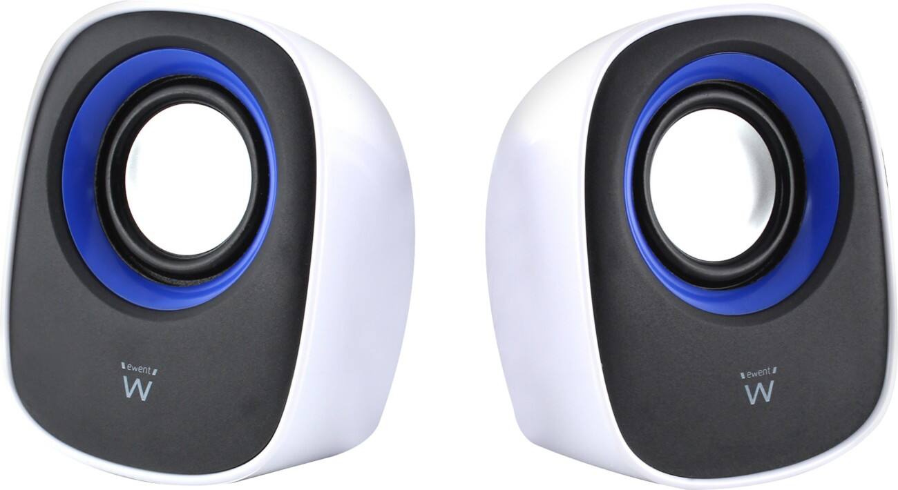 ewent Tragbarer Stereo-Lautsprecher EW3513 Weiß, Schwarz, Blau