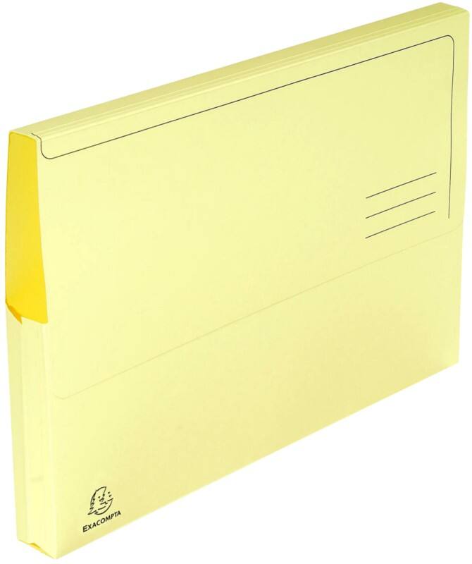 Exacompta Dokumentenmappe 47979E DIN A4 Karton 210 g/m² Quer 32,5 (B) x 2,1 (T) x 24,5 (H) cm Gelb 180 Stück