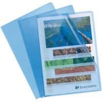 Exacompta Klarsichthülle Blau PP (Polypropylen) 120 Mikron 100 Stück