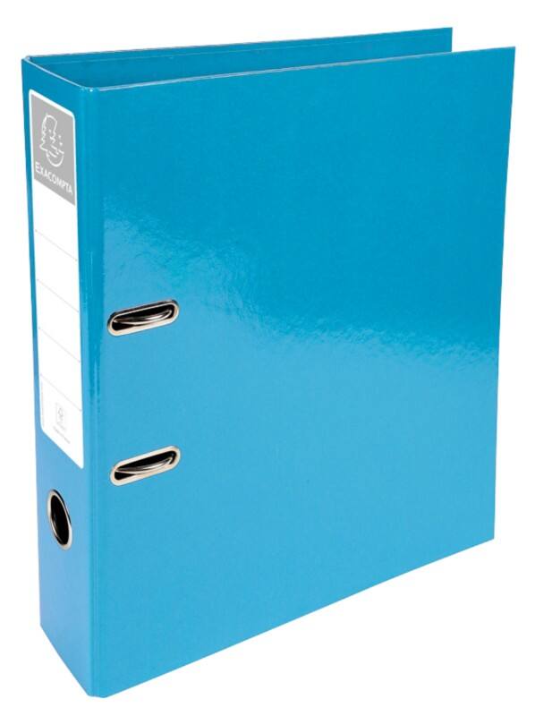 Exacompta Iderama Prem Touch Ordner Breit A4 70 mm Hellblau 2 Ringe 53627E Pappkarton Glänzend Hochformat 10 Stück