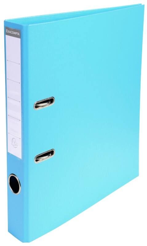 Exacompta Prem Touch Schmal Ordner A4 50 mm Hellblau 2 Ringe 53502E Kunststoff Hochformat  10 Stück