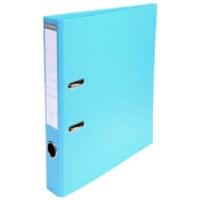 Exacompta PremTouch Ordner A4 50 mm Hellblau 2 Ringe 53502E Pappkarton, PVC (Polyvinylchlorid) Hochformat 10 Stück