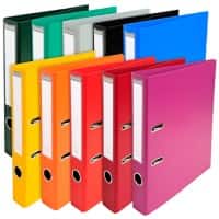 Exacompta PremTouch Ordner A4 50 mm Farbig Sortiert 2 Ringe 53054E Pappkarton, PVC (Polyvinylchlorid) Hochformat 10 Stück