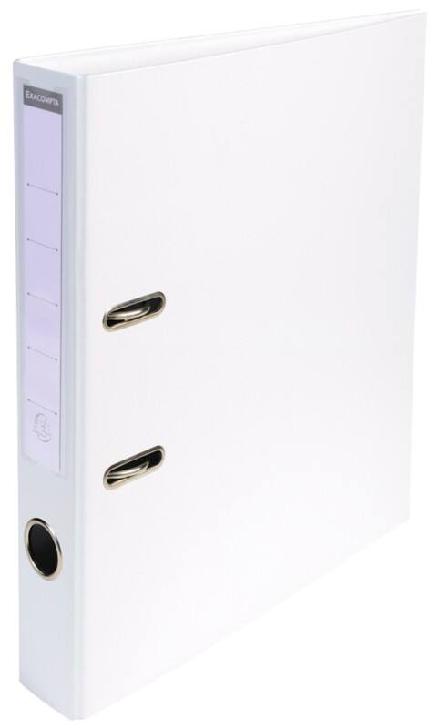 Exacompta Prem Touch Ordner Schmal A4 50 mm Weiß 2 Ringe 53548E Kunststoff Hochformat 10 Stück