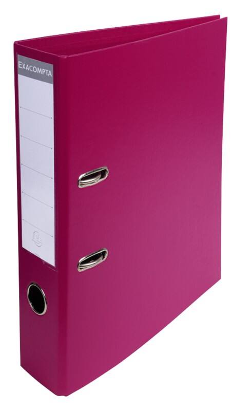 Exacompta Prem Touch Ordner Breit A4 70 mm Fuchsia 2 Ringe 53747E Kunststoff Hochformat 10 Stück