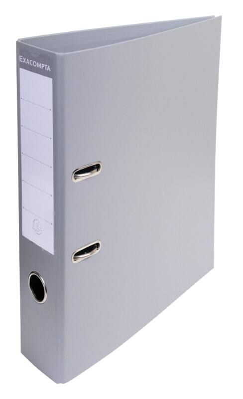 Exacompta Prem Touch Ordner Breit A4 70 mm Grau 2 Ringe 53740E Kunststoff Hochformat 10 Stück