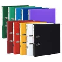 Exacompta PremTouch Ordner A4 Maxi 50 mm Farbig Sortiert 2 Ringe 53154E Pappkarton, PP (Polypropylen) Hochformat 10 Stück