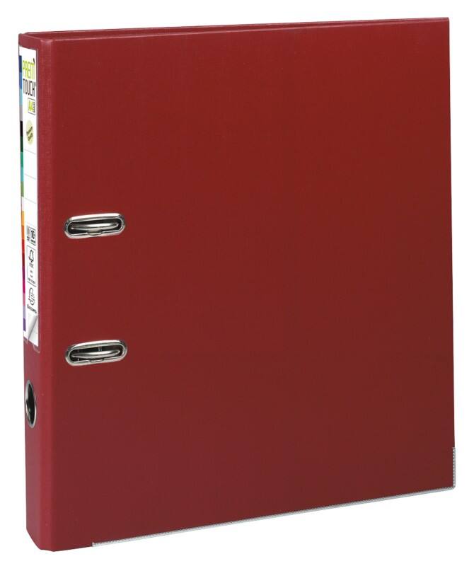 Exacompta Prem Touch Ordner Schmal A4 50 mm Burgunder 2 Ringe 53104E Kunststoff Hochformat 10 Stück