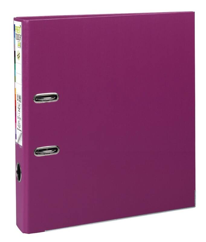 Exacompta Prem Touch Schmal Ordner A4 50 mm Fuchsia 2 Ringe 53147E Kunststoff Hochformat  10 Stück