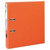 Exacompta Prem Touch Ordner A4 50 mm Orange 2 Ringe 53144E Pappkarton, PP (Polypropylen) Hochformat 10 Stück