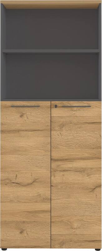 GERMANIA Schrank 4236-564AT Graphit, Eiche 800 x 400 x 1.970 mm