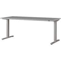 GERMANIA Schreibtisch 4244-583AT Hellgrau, Silber 1.800 x 800 x 1.200 x 730 - 1.200 mm