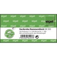 Sigel Garderobenmarke 773156 5 Stück à 100 Blatt