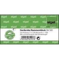 Sigel Garderobenmarke 773156 5 Stück à 100 Blatt