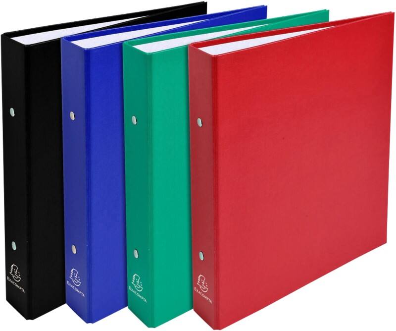 Exacompta Ringbuch 2 Ringe Kaschierter Karton PP DIN A5 Farbig sortiert 20 Stück