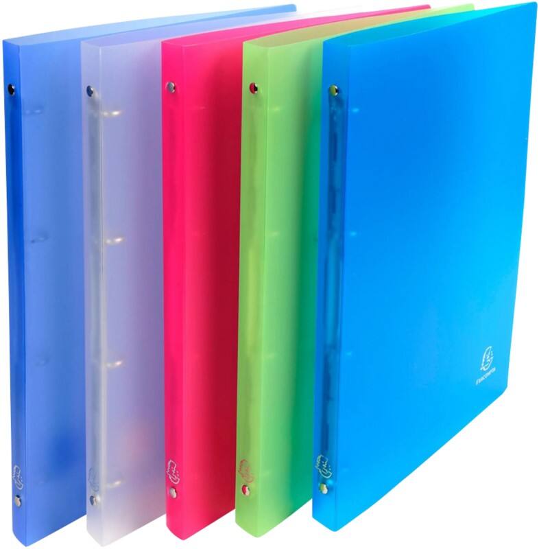 Exacompta Ringbuch 51169E 4 Ringe Polypropylen DIN A4 Farbig sortiert 20 Stück