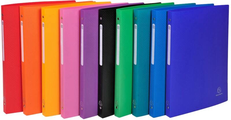 Exacompta Ringbuch 51299E 4 Ringe Polypropylen DIN A4 Farbig sortiert 20 Stück