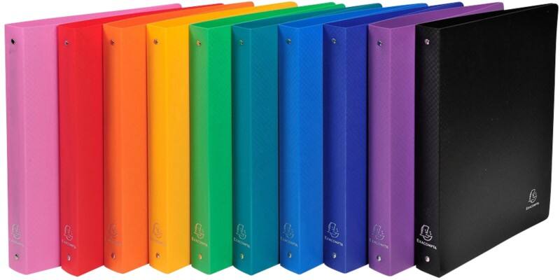 Exacompta Ringbuch 51699E 4 Ringe Polypropylen A4 Maxi Farbig sortiert 20 Stück