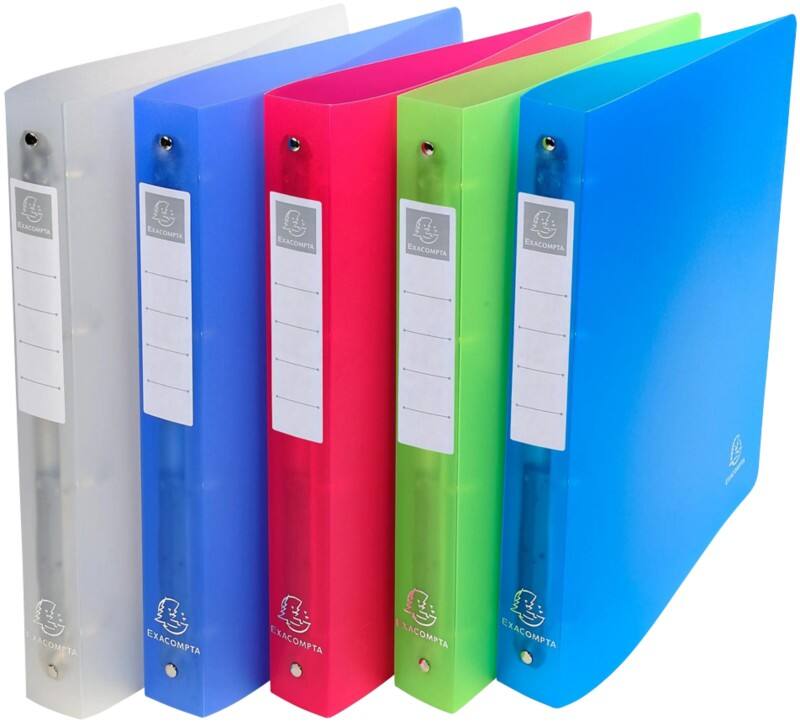 Exacompta Ringbuch 51359E 4 Ringe Polypropylen A4 Maxi Farbig sortiert 10 Stück