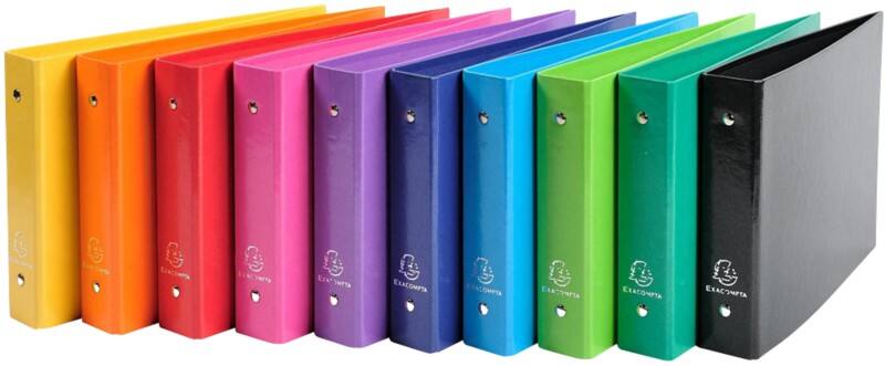Exacompta Ringbuch 2 Ringe Manila laminiert 1 Farbig sortiert 10 Stück