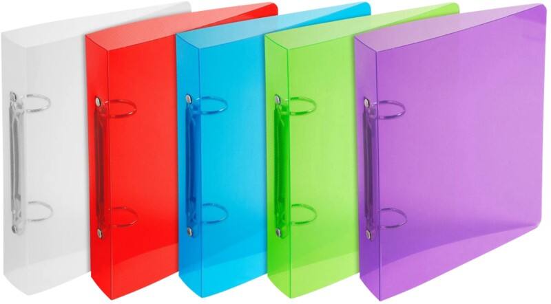 Exacompta Ringbuch 2 Ringe Polypropylen DIN A5 Farbig sortiert 15 Stück