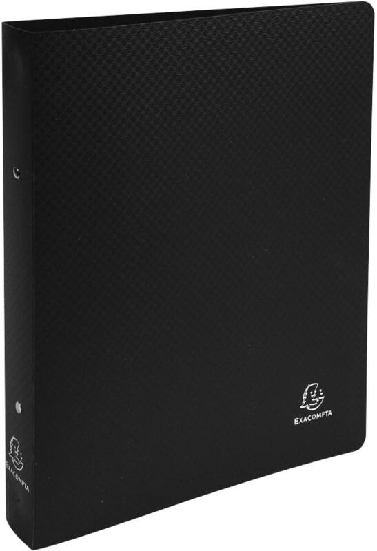 Exacompta Ringbuch 2 Ringe Polypropylen A4 Maxi Schwarz 15 Stück