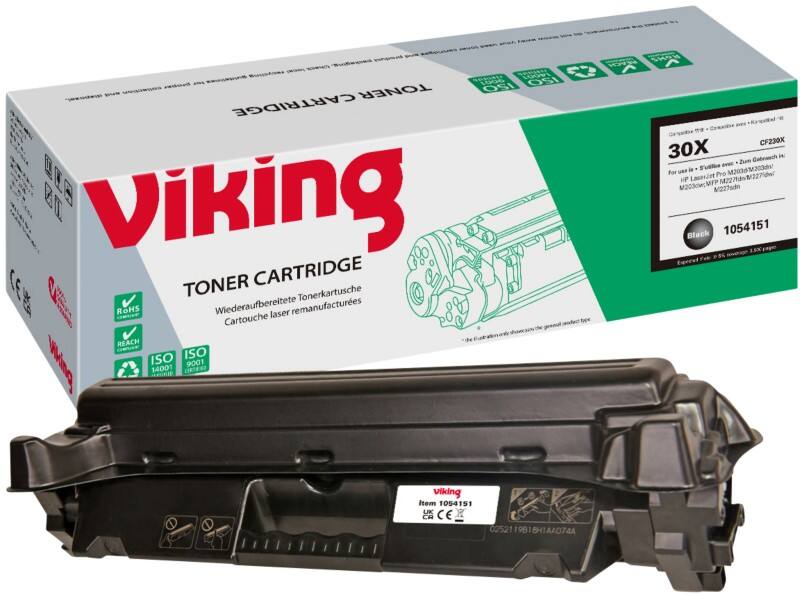 Viking 30X Kompatibel HP Tonerkartusche CF230X Schwarz