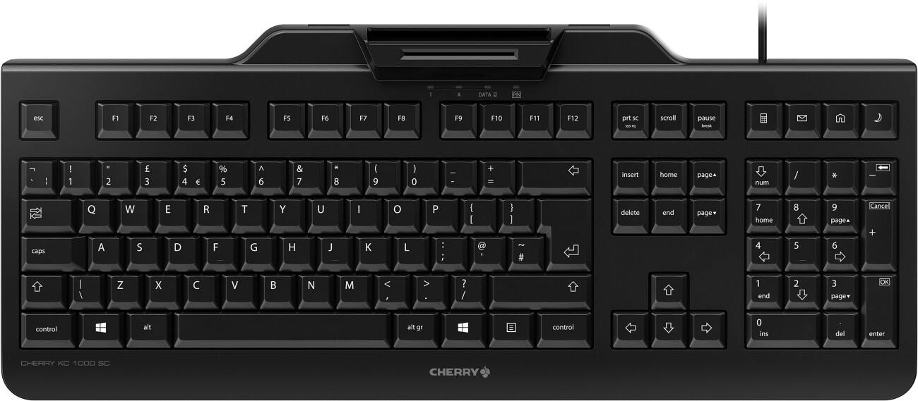 CHERRY JK-A0100GB-2 Kabelgebundene Tastatur ohne Bluetooth Schwarz Für Linkshänder Geeignet
