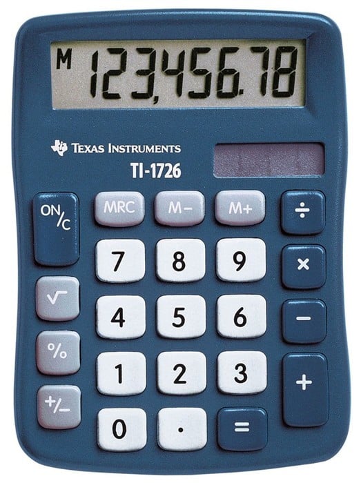 Texas Instruments Tischrechner TI-1726 83 mm Blau