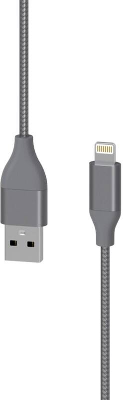 XLayer USB zu Lightning-Kabel USB-C Male Apple Lightning 1.5 m Grau