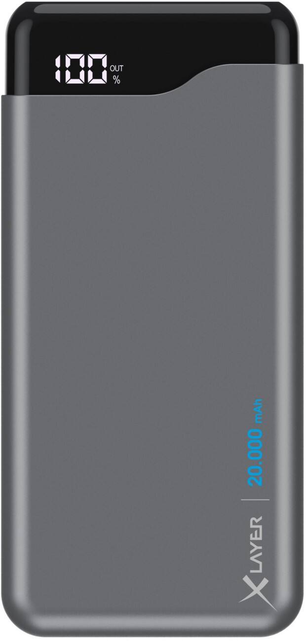 XLayer Powerbank Micro Pro 20000mAh Schwarz, Grau
