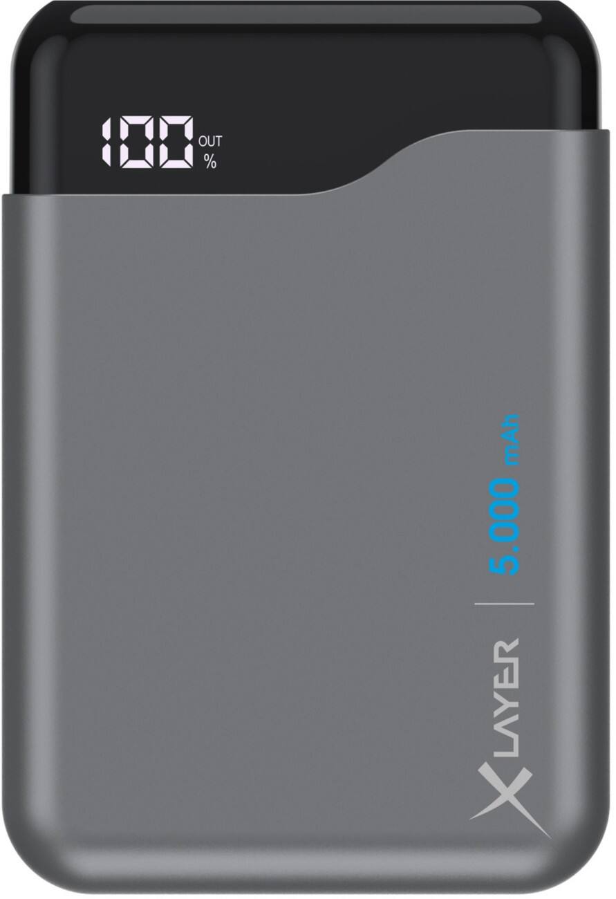 XLayer Powerbank Micro Pro 5000 mAh Schwarz, Grau