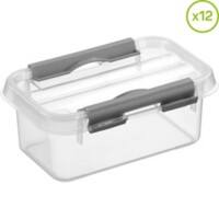 Helit Aufbewahrungsbox H6162102 Transparent Polypropylen 10 x 15 x 6,3 cm 12 Stück