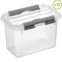 Helit Aufbewahrungsbox H6162202 Transparent Polypropylen 10 x 15 x 10,3 cm 6 Stück