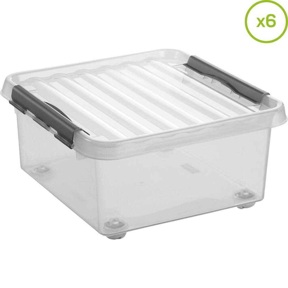 Helit Aufbewahrungsbox H6162902 18 L Transparent Polypropylen 40 x 40 x 20 cm 6 Stück
