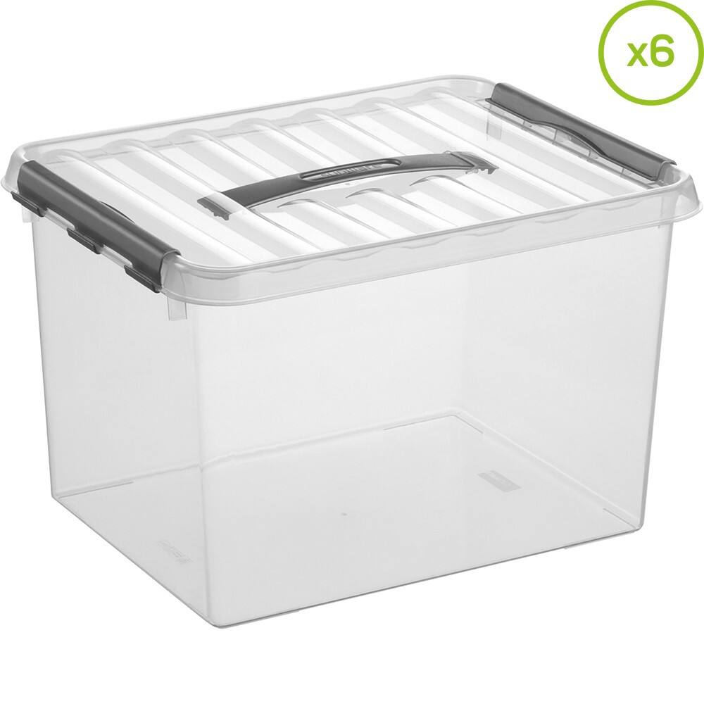 Helit Aufbewahrungsbox H6160402 22 L Transparent Polypropylen 40 x 30 x 26 cm 6 Stück