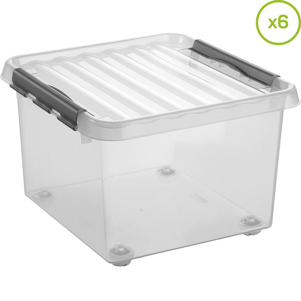 Helit Aufbewahrungsbox H6163202 26 L Transparent Polypropylen 40 x 40 x 28 cm 6 Stück