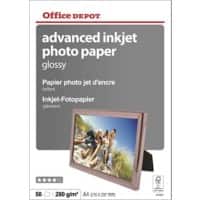 Office Depot 1059905 Fotopapier Glänzend A4 280 g/m² Weiß 50 Stück