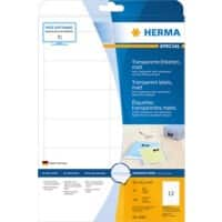 HERMA Transparente Etiketten 4586 Rechteckig DIN A4 97 x 42,3 mm 10 Blatt à 12 Etiketten