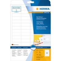 HERMA Korrekturetiketten 4226 Weiß Rechteckig DIN A4 48,3 x 16,9 mm 25 Blatt à 64 Etiketten