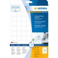 HERMA Wetterfeste Etiketten 8339 DIN A4 Weiß Quadratisch 24 x 24 mm 25 Blatt à 70 Etiketten