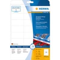 HERMA Wetterfeste Etiketten 4582 DIN A4 Weiß Rechteckig 66 x 33,8 mm 10 Blatt à 24 Etiketten