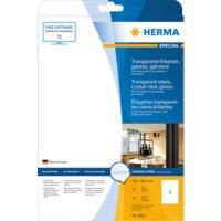 HERMA Transparente Etiketten 8020 Rechteckig A4 210 x 297 mm 25 Blatt à 1 Etikett