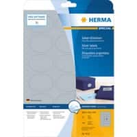 HERMA Silberne Etiketten 4116 Oval DIN A4 58,4 x 42,3 mm 25 Blatt à 18 Etiketten